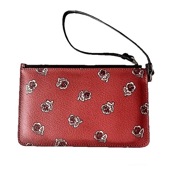 COACH Woman’s Small Sienna Rose Print Wristlet Wallet Bag - Picture 3 of 6